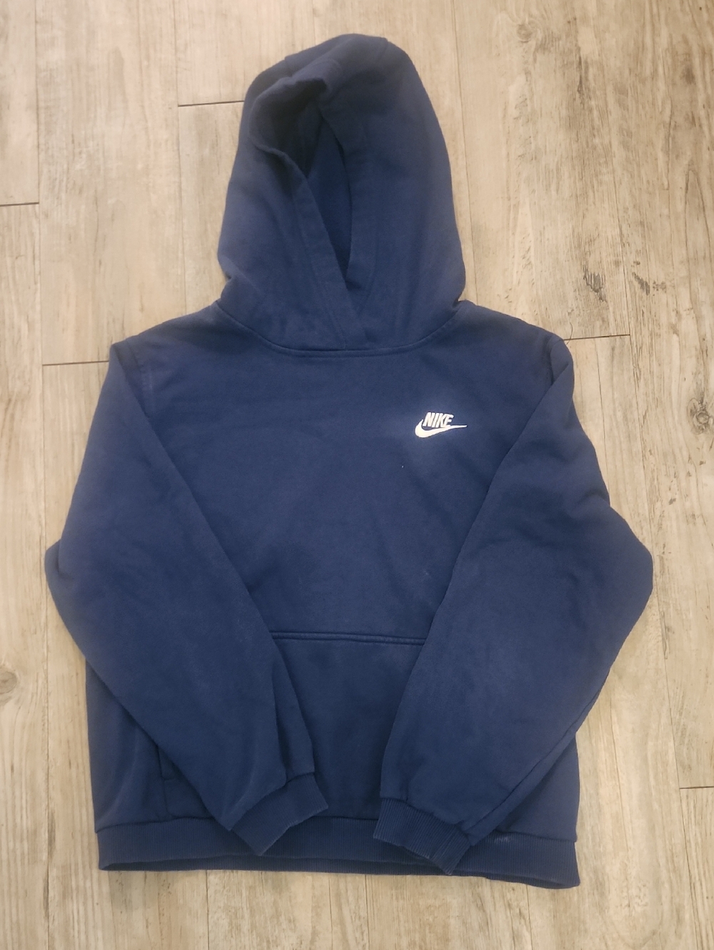 Nike Navy Blue Hoodie with White Swoosh